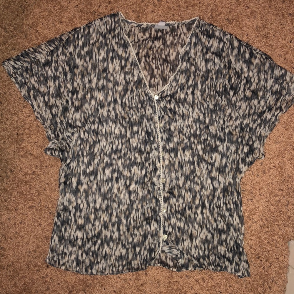 Sheer Patterned Blouse